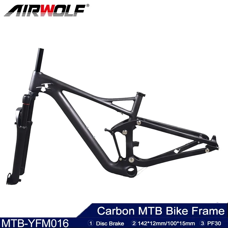 Telaio Mtb In Carbonio Airwolf T1000 Telaio Per Mountain Bike 29Er Da Telai Per Biciclette 142*12Mm Quadro Mtb 29
