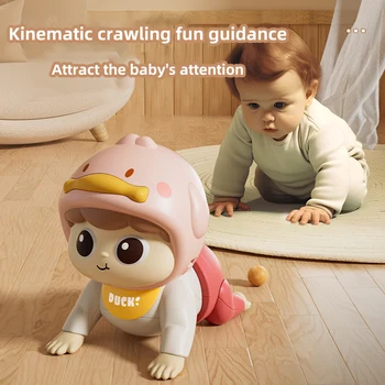 Music crawling doll baby toy, 0-1 year old, learning crawling guidance and head-lifting training soothing toy, Children's Day gi 1