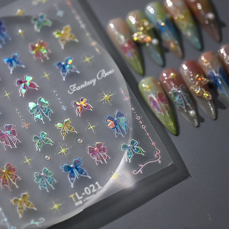 

[Meow.Sensei] 5d Stereo Nail Stickers Adhesive Nail Sticker Ornament Exquisite Series
