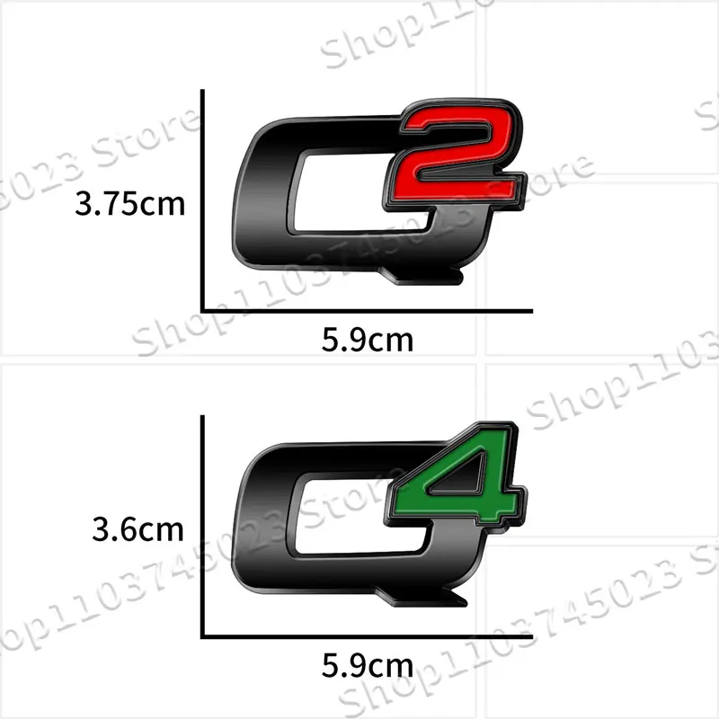3D Metal Car Decor Logo Emblem Rear Trunk Badge Fender Sticker