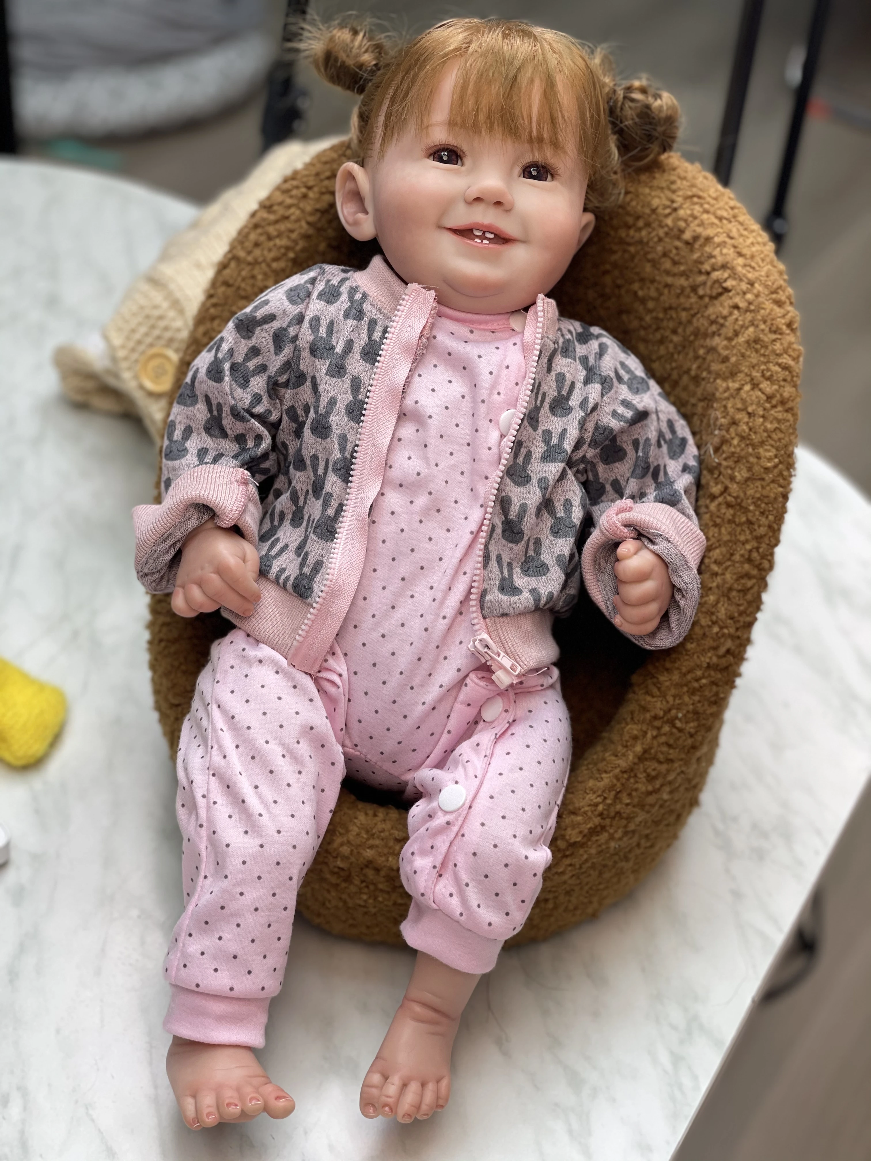 Bebe Reborn Dolls Emilia 50CM Cute Girl Handmade Painted Soft