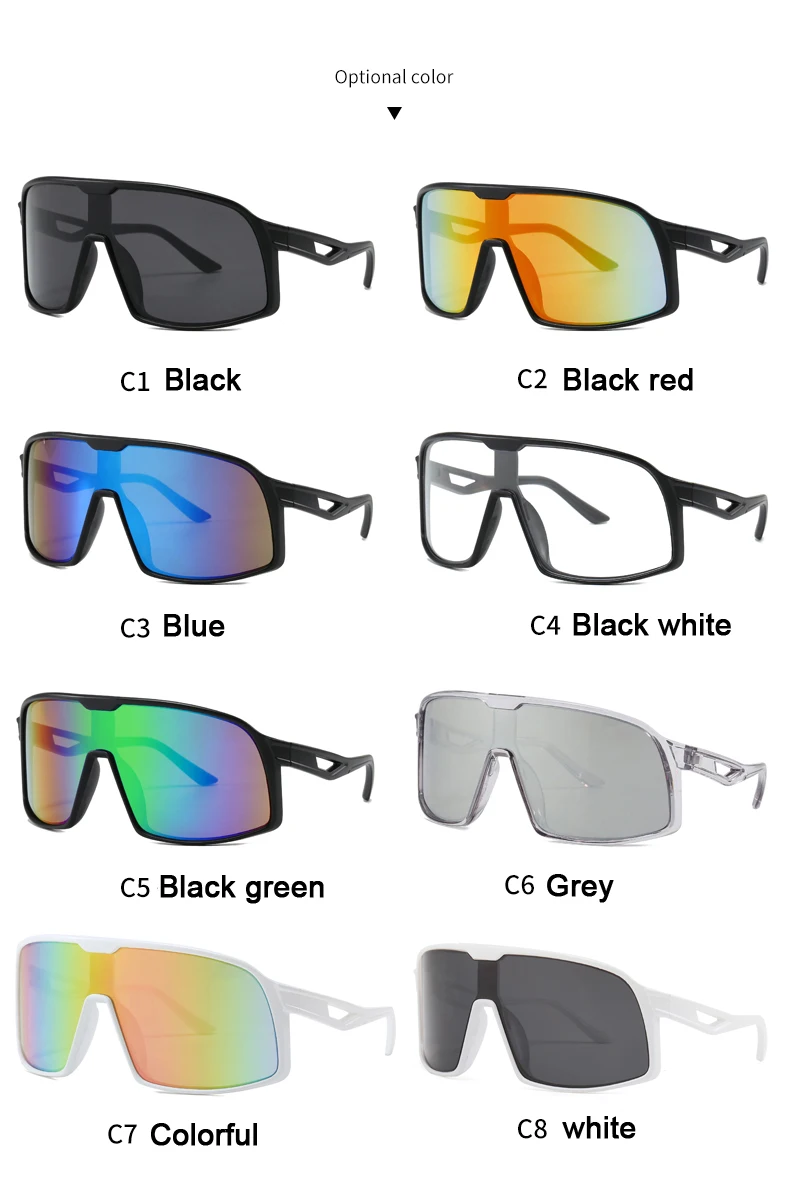 Schutzbrille Übergroße Spiegel Radfahren Sonnenbrille Männer Frauen Marke Designer Sonnenbrille Outdoor Sport Fahren UV400 Brille – Detail 5
