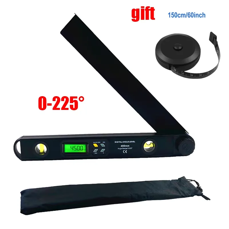 400mm Level 0-225&deg; Electronic Instruments LCD Digital Angle Ruler Inclinometer Angle Measurer