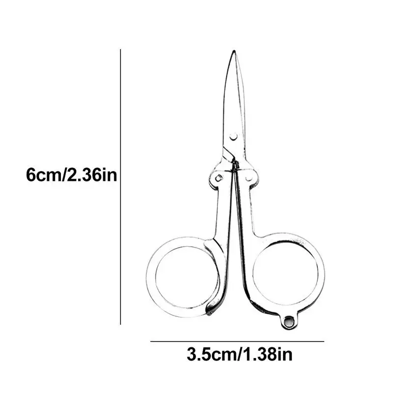 Small Folding Scissors Travel Pocket Size Craft Sharp Blade Trip Scissor  Stainless Steel All Purpose Foldable Embroidery Scissor