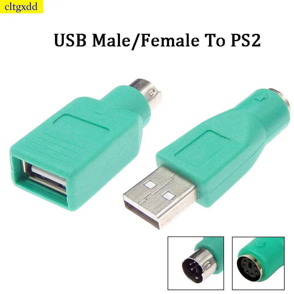 

Cltgxdd 1 piece USB male female to PS2 6-pin adapter male female plug connector keyboard mouse conversion adapter connector