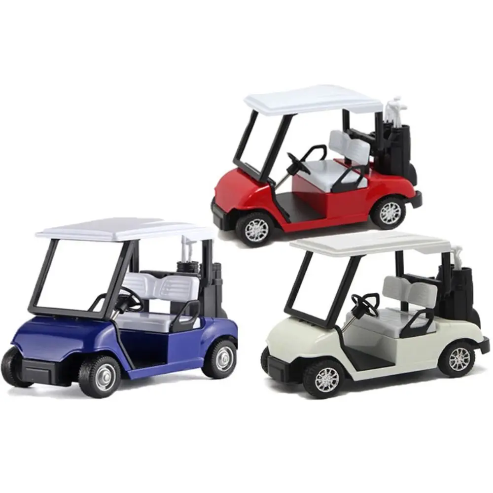 1:20 Scale Golf Cart Model Pull-Back Diecast Alloy Miniature Golf Cart Home Decor Simulation Golf Cart Vehicles Kids