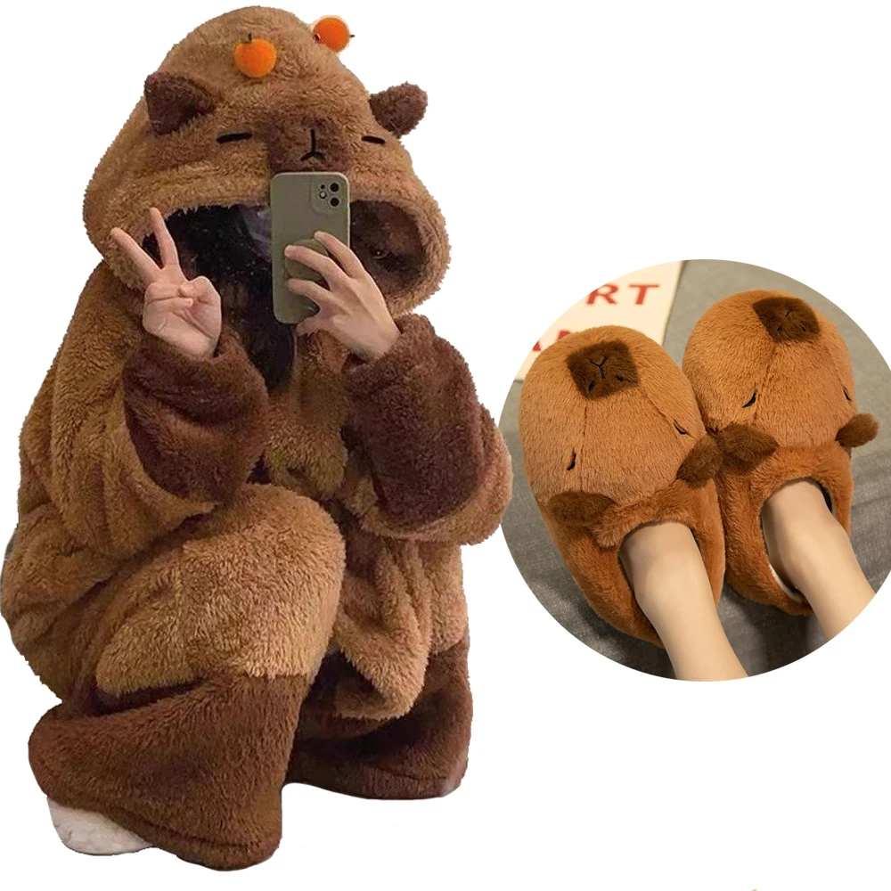 Capivara-Fantasia-Cosplay-Adulto-Anime-Onesie-Camisola-Halloween-Pijama ...