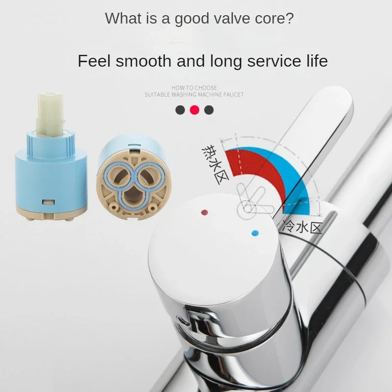 Faucets Mixing Spool Valve 25 MM/35 MM/40 MM Ceramic Cartridge Mixer Tap Kitchen Bath Basin Shower Taps Accessories