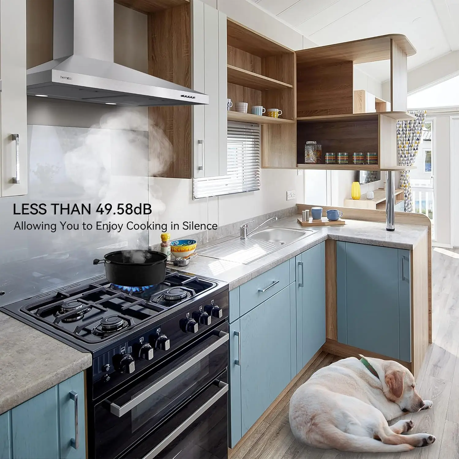Range Hood 30 inch Stainless Steel, Wall Mount Vent Hood for Kitchen with Charcoal Filter, Range Hoods with Ducted/Ductless 4