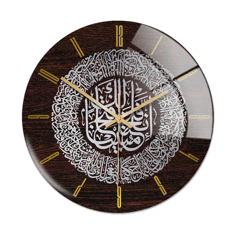 Promotion! Acrylic Islamic Wall Clock 30Cm Muslim Home Deco Calligraphy Decoration Art Indoor |