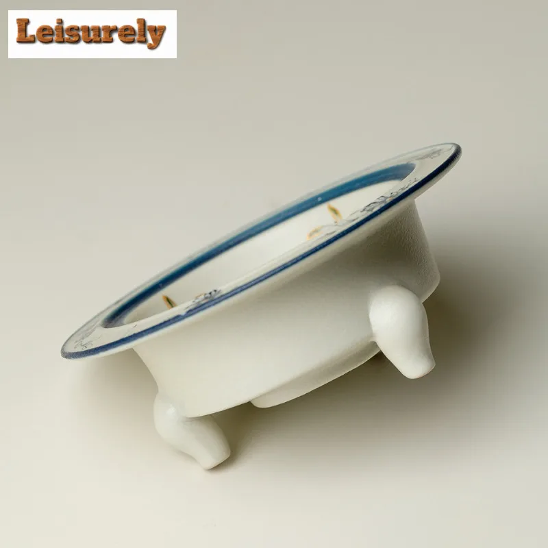 Butterfly Orchid Tripodia Incense Holder Water Fountain Decoration Incense Burners Aromatherapy Censer Teaware Decoration Craft