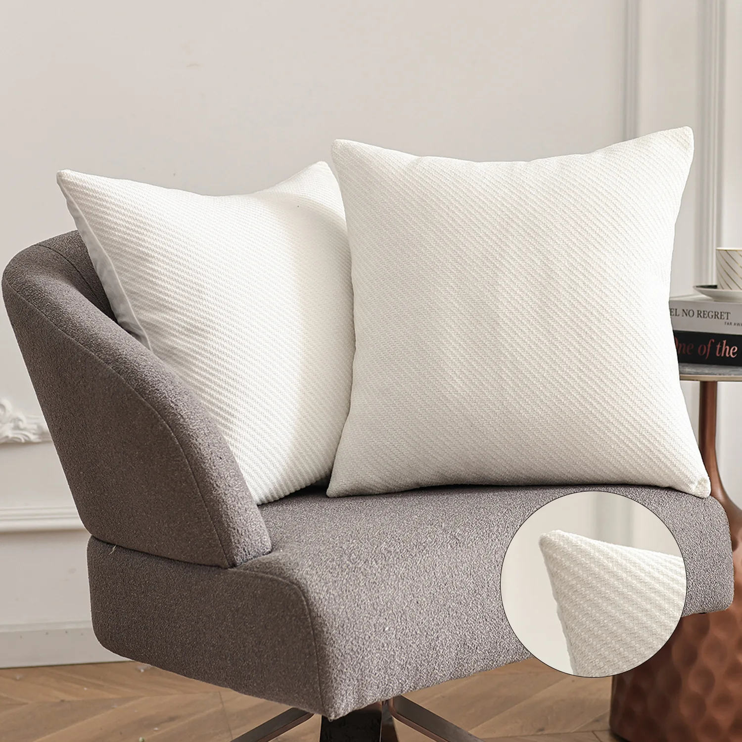 2 Stück weiche Chenille-Dekokissenbezüge für Wohnzimmerdekoration, neutrale Sofakissenbezüge für moderne Heimdekoration, Sonderangebot – Detail 12