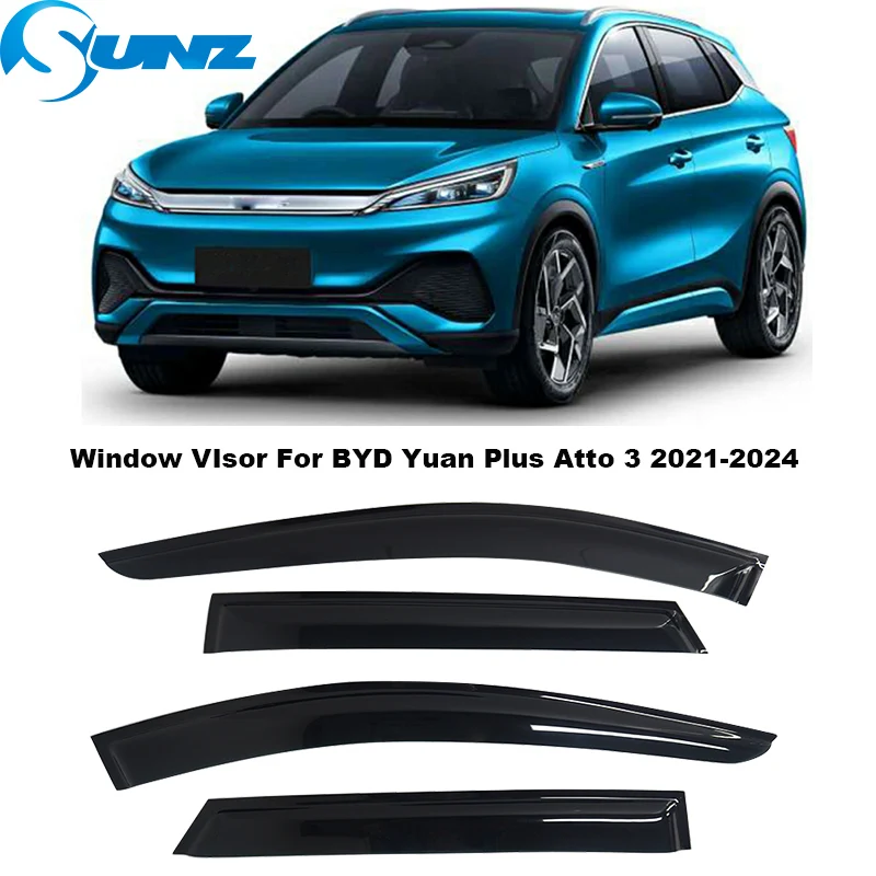 Side Window Deflectors For BYD Yuan Plus Atto 3 2021 2022 2023 2024 Window Visor Window Rain Guard Weathershield Sun Rain Guard