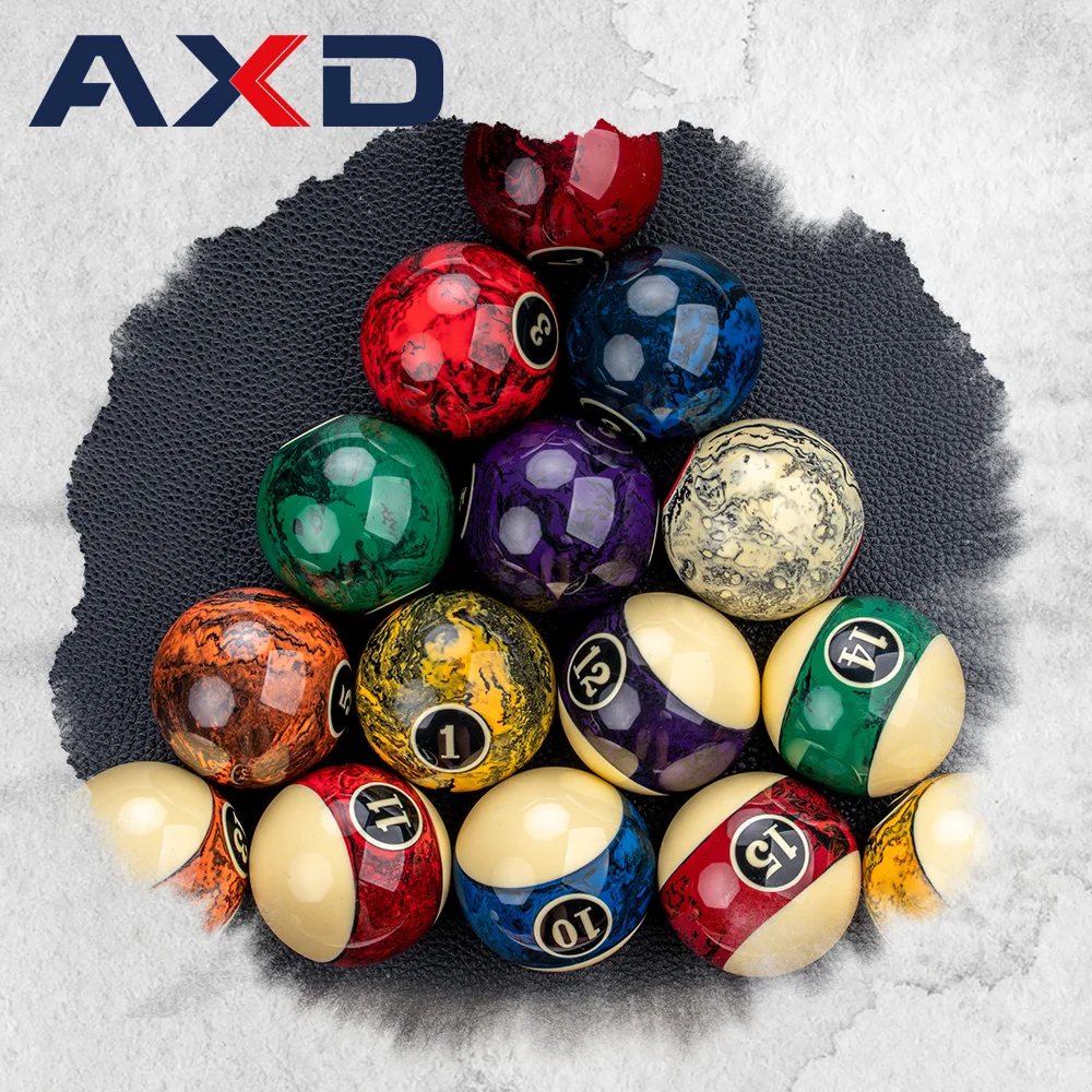 Billiard cue Balls for One Set of 57mm Balls with Bright Crystal and Black Eight for 16 Color Billiard Pool Cue