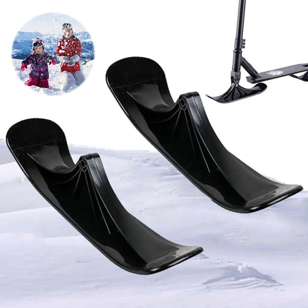 1 Pair Scooter Sled Sled Ski Board Snow Sledge Board Set Snow Ski Scooter for Kids Outdoor Accessories
