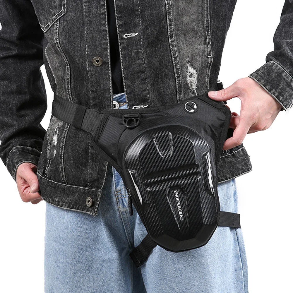 Travel Chest Bag Zipper Closure Riding Thigh Pouch Adjustable Multi-Function Fanny Pack for Motorcycle Riding Travel