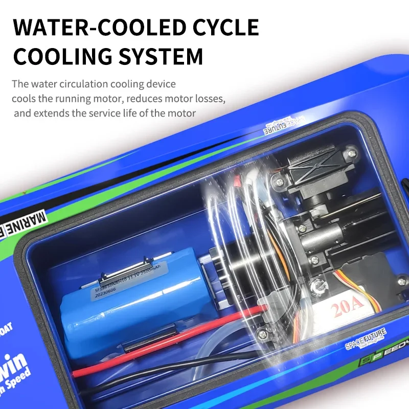 2.4G قارب بدون فرش TX768 RC قارب 2.4G التحكم عن بع...