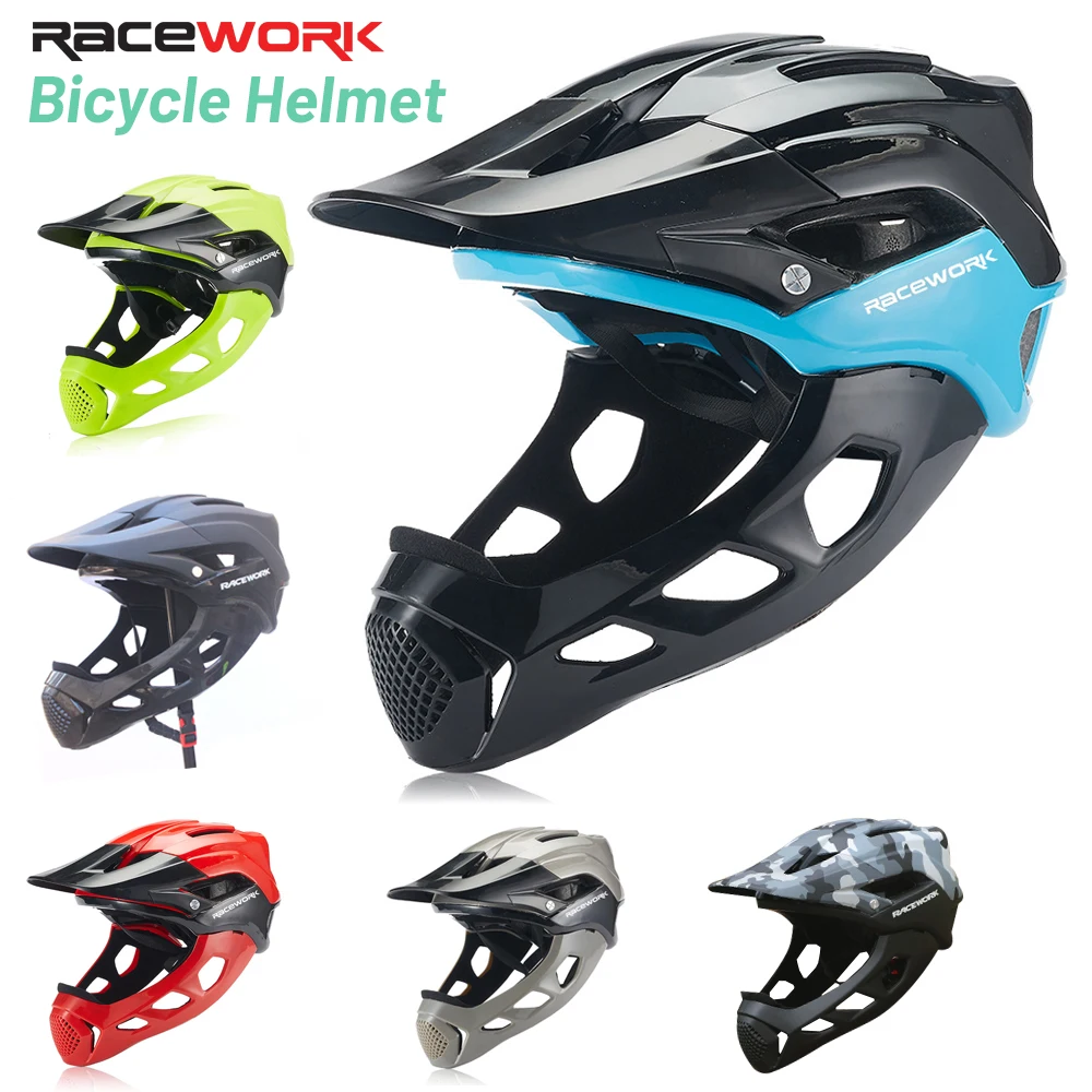 RACEWORK Specialized Integral Full Face Bicycle Helmet Cycling Mountain Road Bike Sport Hat for Man Lightweight Size 58-62CM MTB