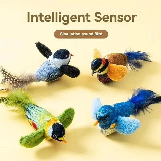 Cat Toys For Indoor Cats Interactive Cat Toy Realistic Bird Sound Cat Toy Plush Cat Toy Catnip Cat Toy for Cats Kitten Toy 3