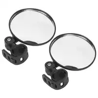 2pcs/set Bike Rear View Mirror 8cm Adjustable Wide Angle Round Scooter Rearview Mirror Universal for Wheelchair Bicycle 1