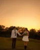 OLOEY Simple A Line Short Wedding Dresses Korea Photoshoot Wide Straps Bow Back Mini Country Bridal Gowns Customised Party Dress 5