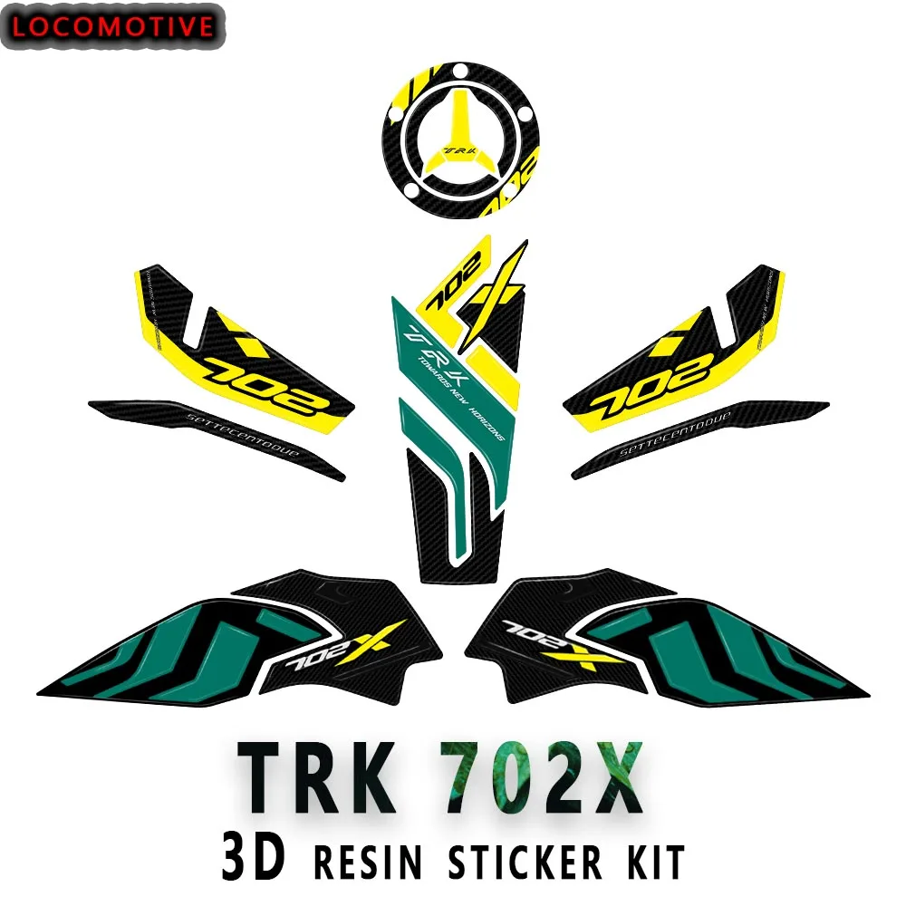 Benelli TRK 702X TRK 702X2023 TRK702X 용 액세서리 3D 젤 에폭시 송진 스티커 키트, 탱크 패드 3D 스티커, 신제품