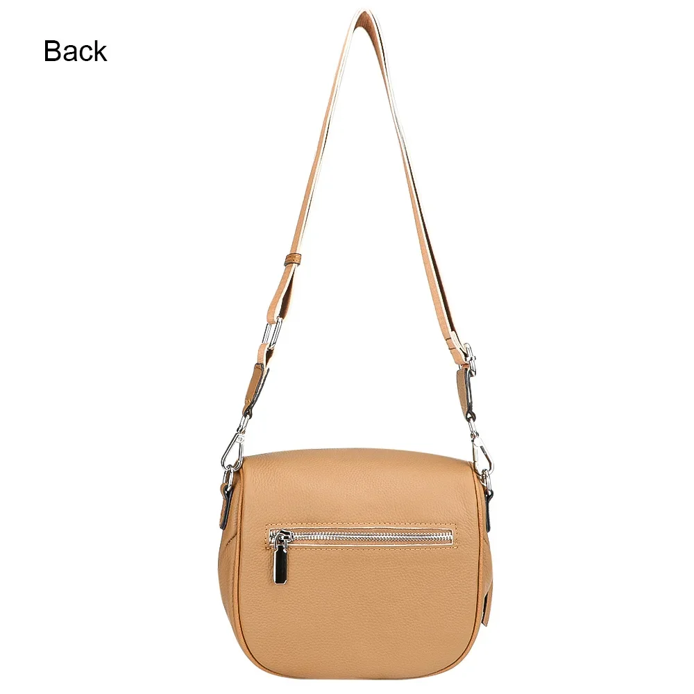 URBAN MASTER Genuine Leather Saddle Bags, Large Capacity Crossbody Bag, Trendy Retro Solid Color Shoulder Purse For Women 1646