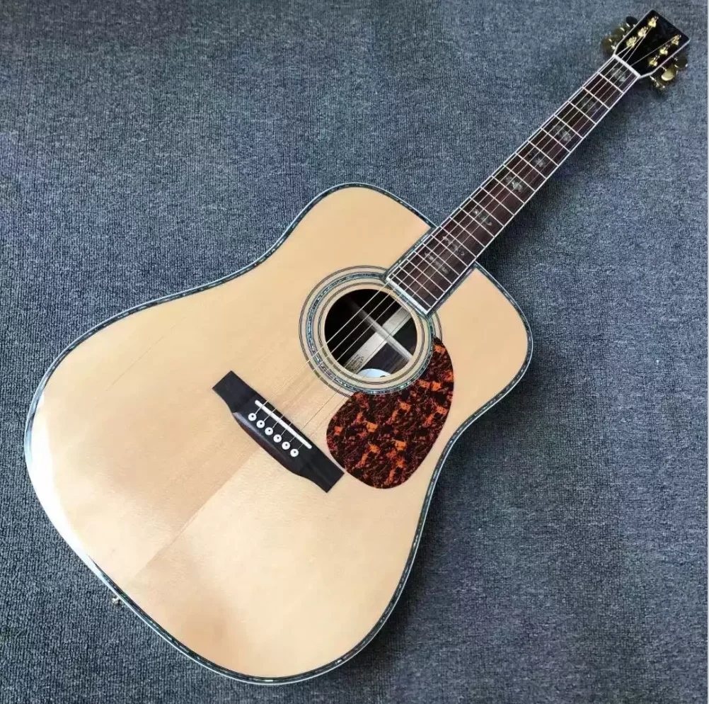 Chitarra Acustica Con Profilo In Legno Massello A 6 Corde Serie D45 Da 41 Pollici