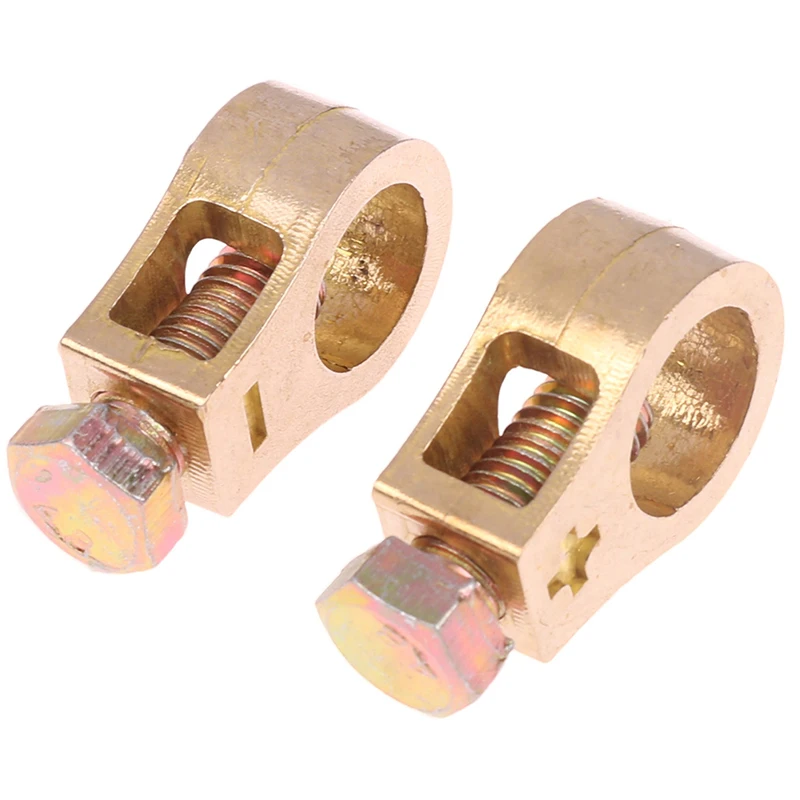 Battery Terminal Connectors Copper Car Battery Terminal Wire Cable Clamp Top Quick Post Terminal Positive Negative Electric Connector Clamps Auto Accessorie Battery Terminal Connectors