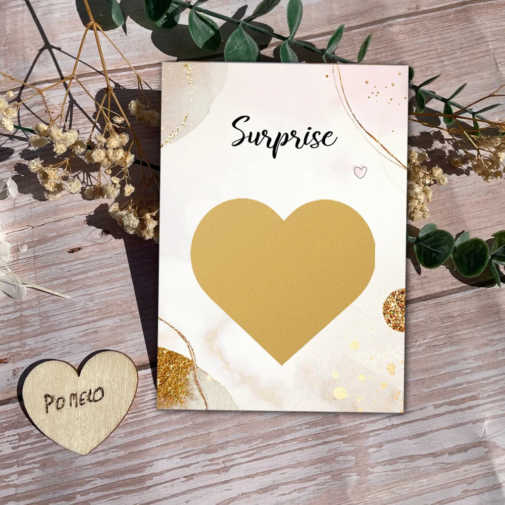 Tarjeta De Rascar Premium Para Anunciar Embarazo - 'La Familia Se Expande', Diseño Original Francés, Regalo Sorpresa