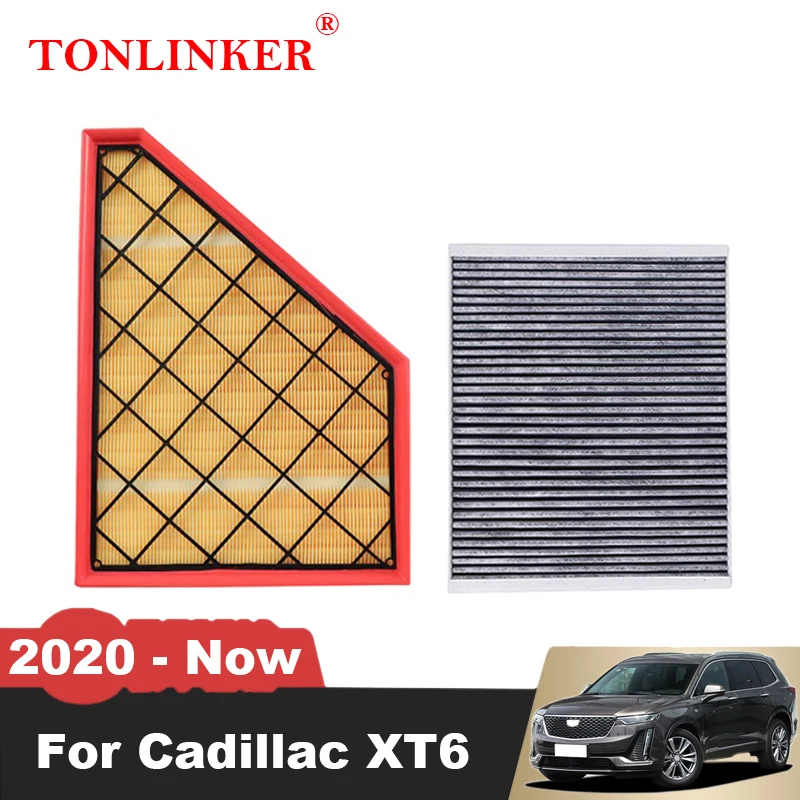 

TONLINKER Air Filter Cabin Filter For Cadillac XT6 C1TL 2.0AT LSY LXH 2020 2021- Model OEM 23321606 13531636 13271191 13503675