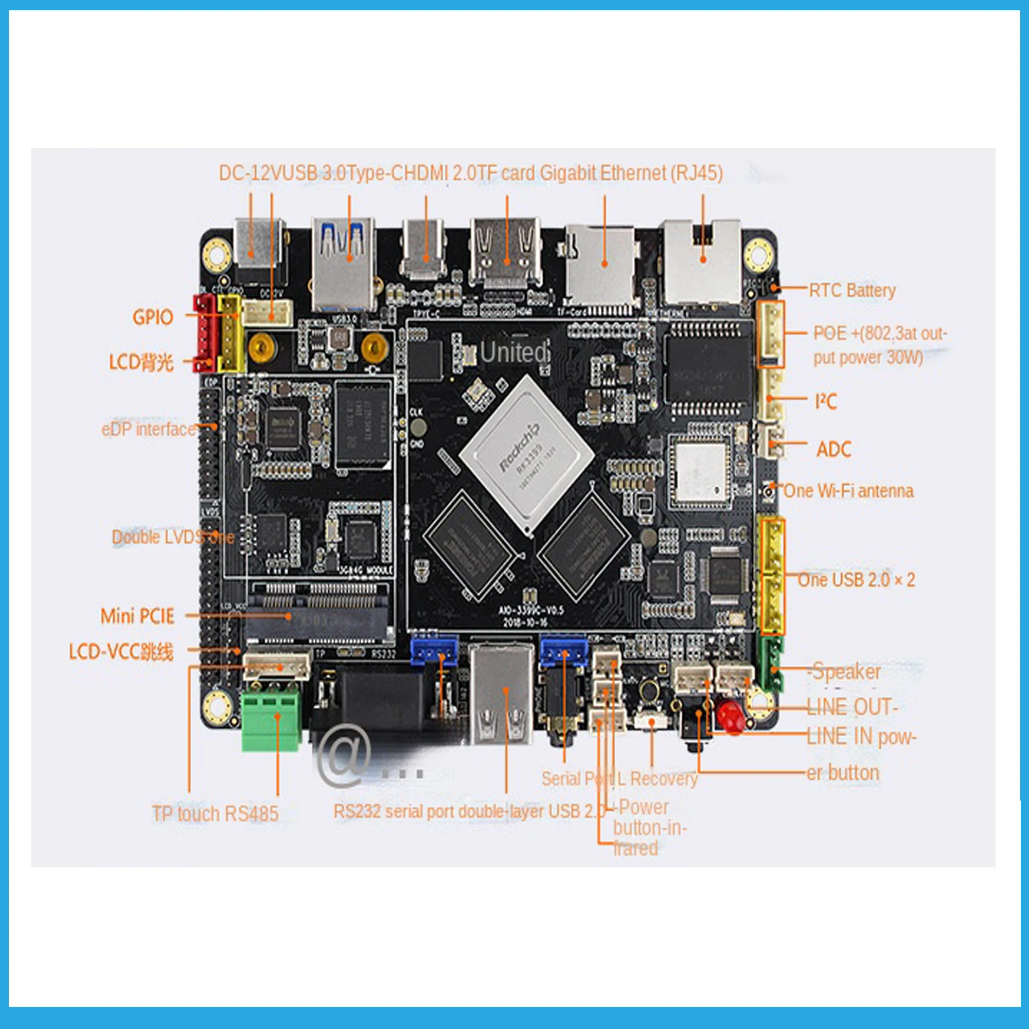 AIO-3399C 6 ھ AI   NPU ΰ  ڸ  ȵ̵   ҽ