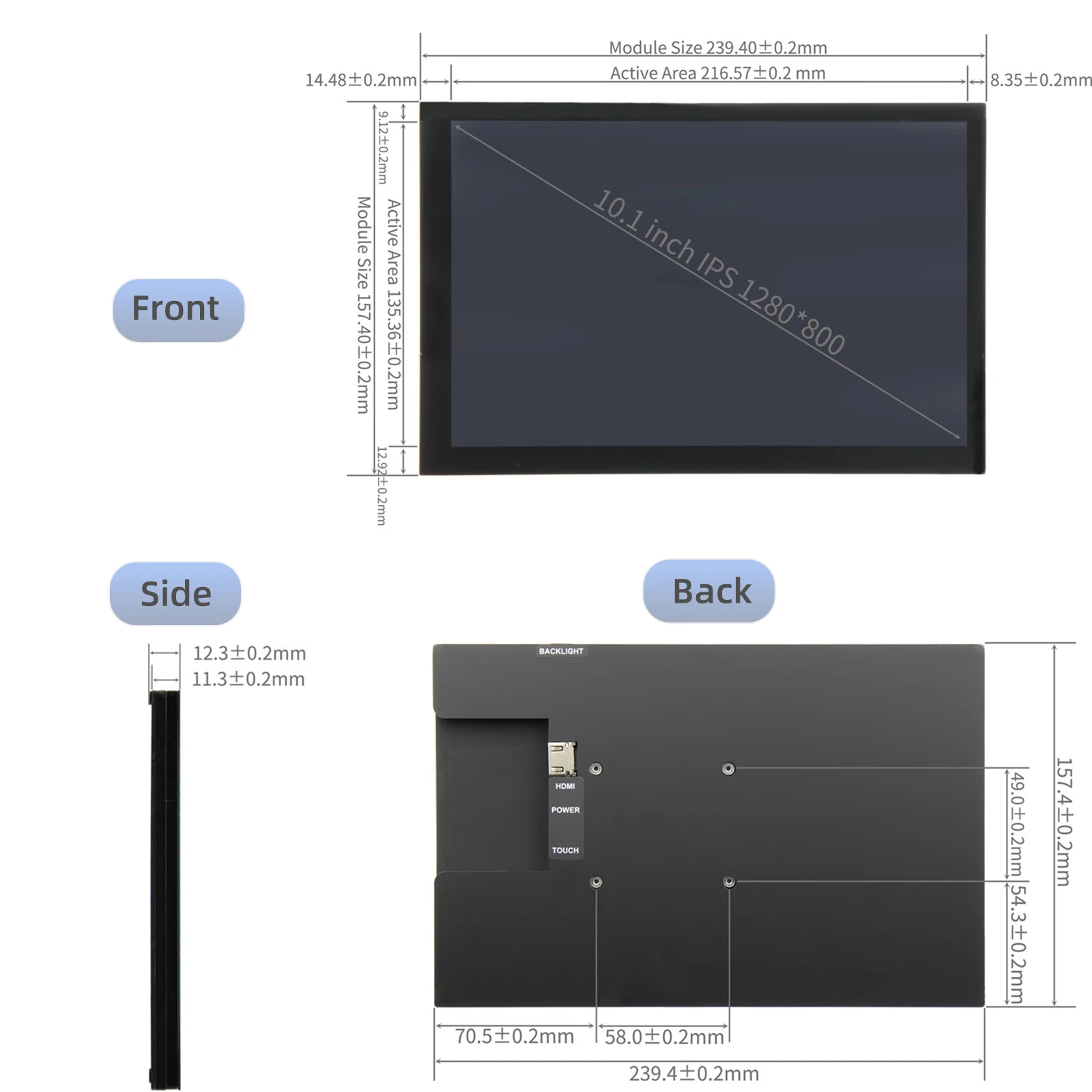 Фото 10,1 дюймовый емкостный сенсорный HDMI портативный монитор 1280X80 0 IPS дисплей для Raspberry Pi Plug And Play совместимый с Win 10/11 №5