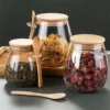 1pc Airtight Food Containers Kitchen Storage Pots Glass Jar with Lid Sealed Canister Sugar Tea Cans Hermetic Kitchen Coffee Jars 2