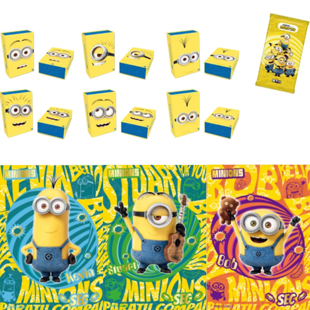 

Minions Authorized Fun Collection Cards Platinum GP Character Magnetic Film Sticker Flash Card Game Toys Children Birthday Gifts