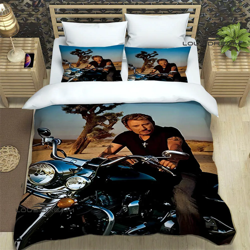 Rock star Johnny Hallyday Bedding Sets exquisite bed supplies set duvet cover bed comforter set bedding set luxury birthday gift 2