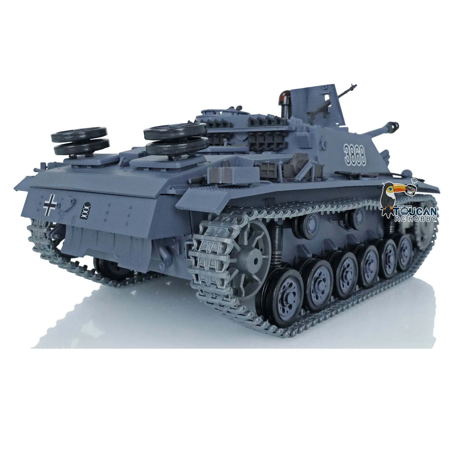 Upgraded Heng Long 1/16 Scale German Stug III RTR 7.0 Remote Control Tank 3868 Metal Tracks Model RC Toys Gifts TH17421 3