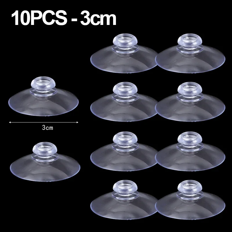 Clear PVC Suction Cup Wall Hooks for Kitchen, Bathroom, and Window Decorations