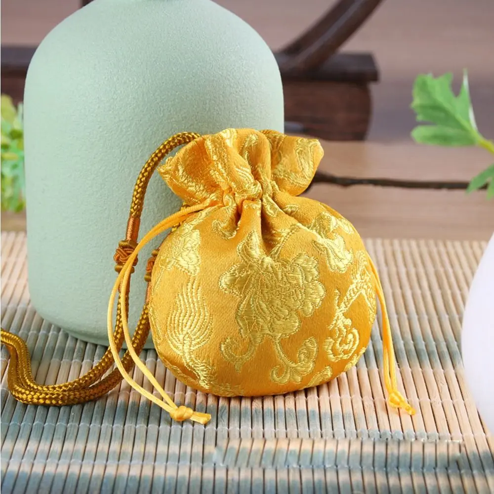Drawstring Dragon Pattern Hanging Decoration Multi Color Women Jewelry Bag Purse Pouch Chinese Style Storage Bag Sachet