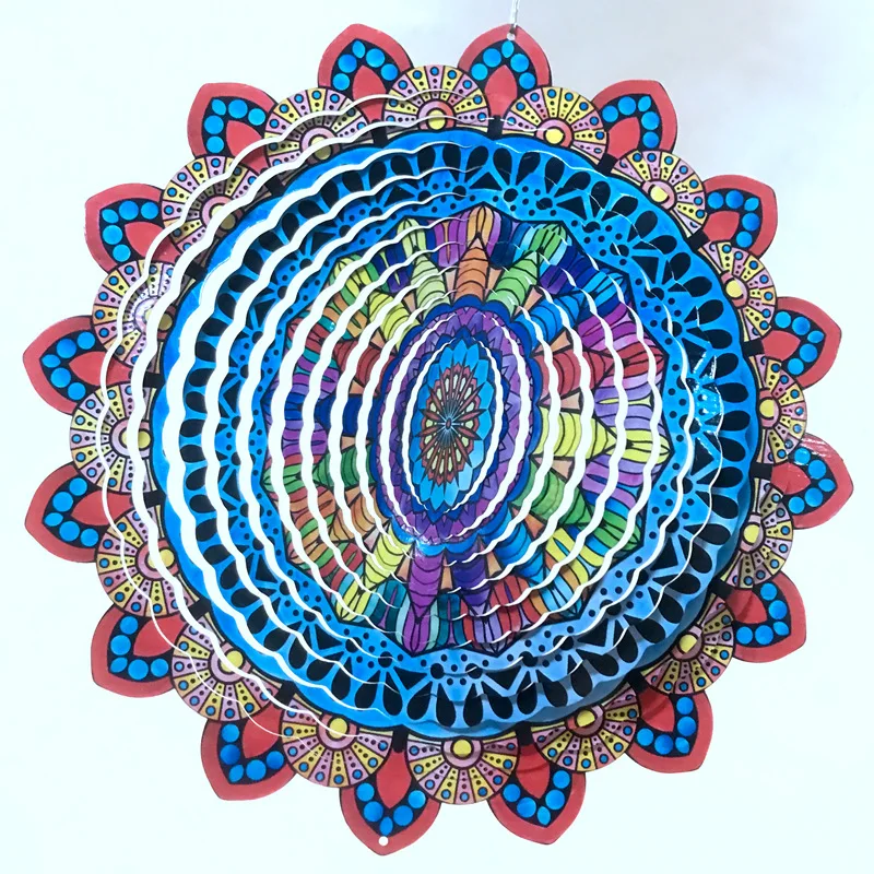 Large Wind Spinners Outdoor Garden Hanging Ornaments Kinetic Metal Sculpture Spinner Chimes Mandala Yard Decoration Luxury Gift 5