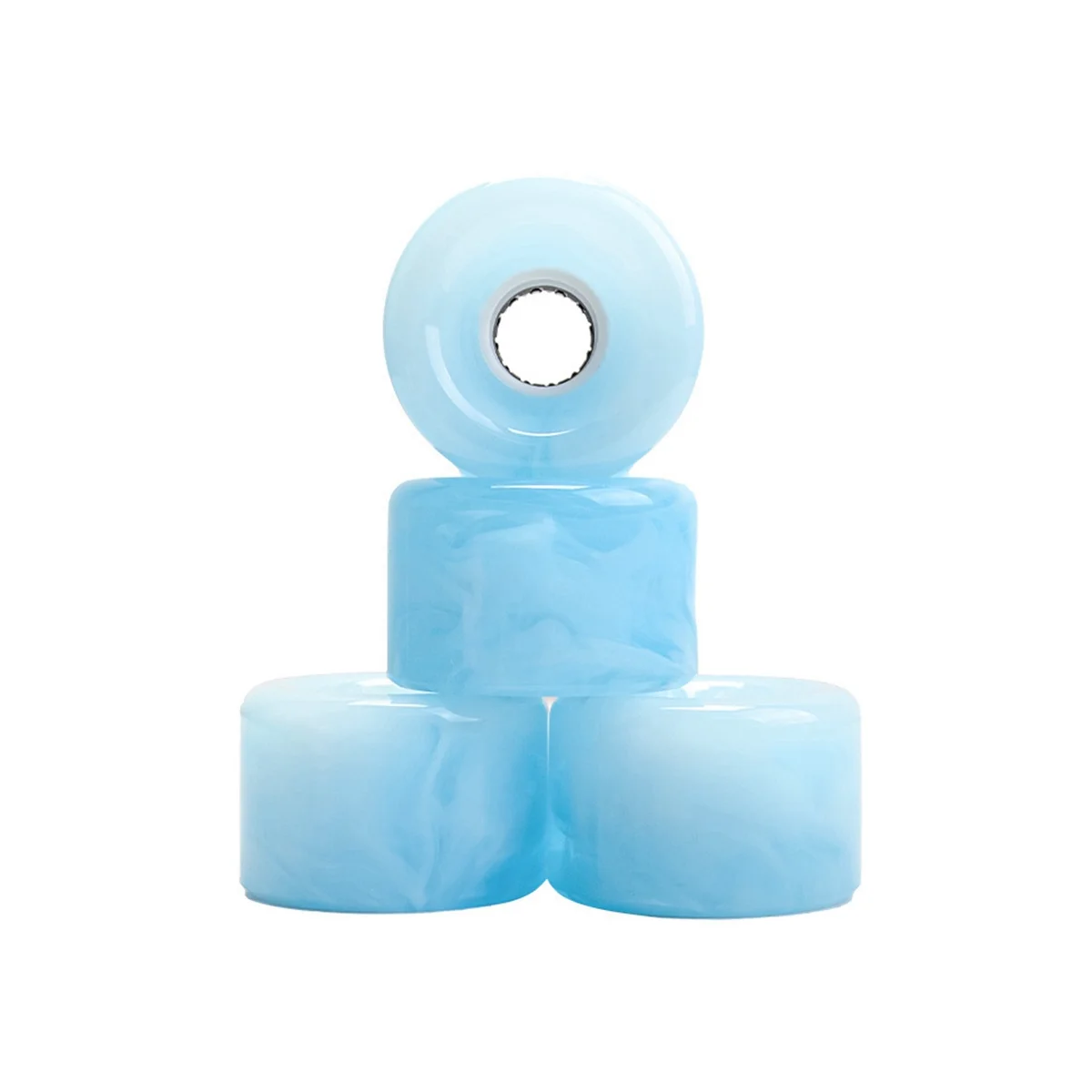

4Pcs Land Surfboard Luminous Wheel,Color Glitter PU Wheel for Skateboard Longboard,High Elastic Surfboard Wheels Blue