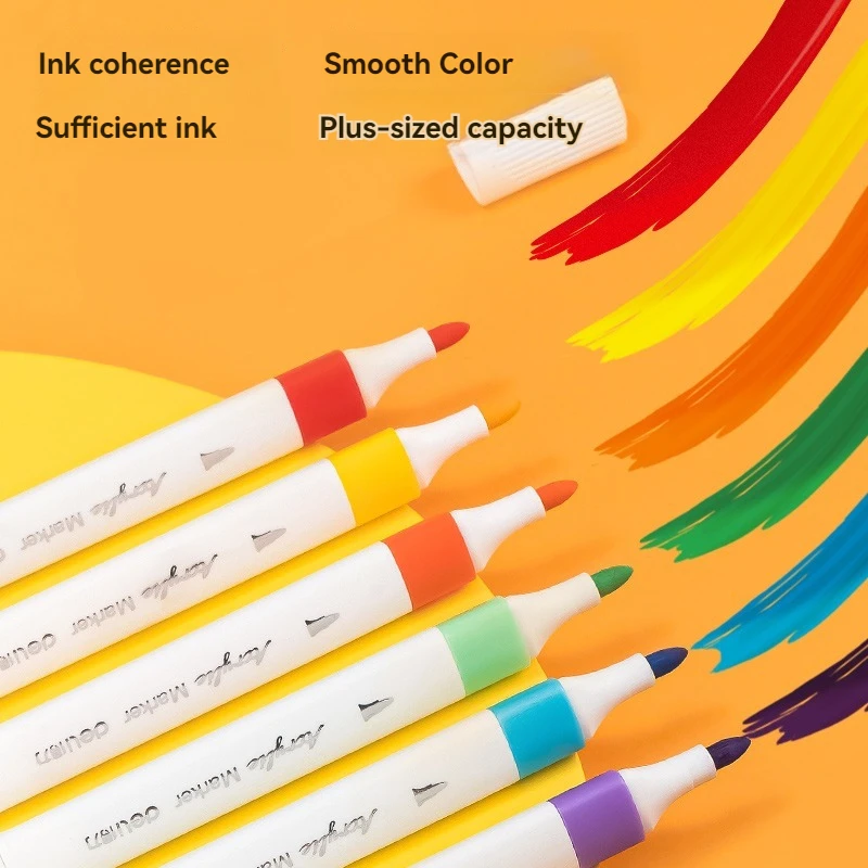 Deli HM922-36 36pcs/box Triangular acrylic marker Waterproof children manual DIY marker pen 42box*36pcs=1512pcs per carton set