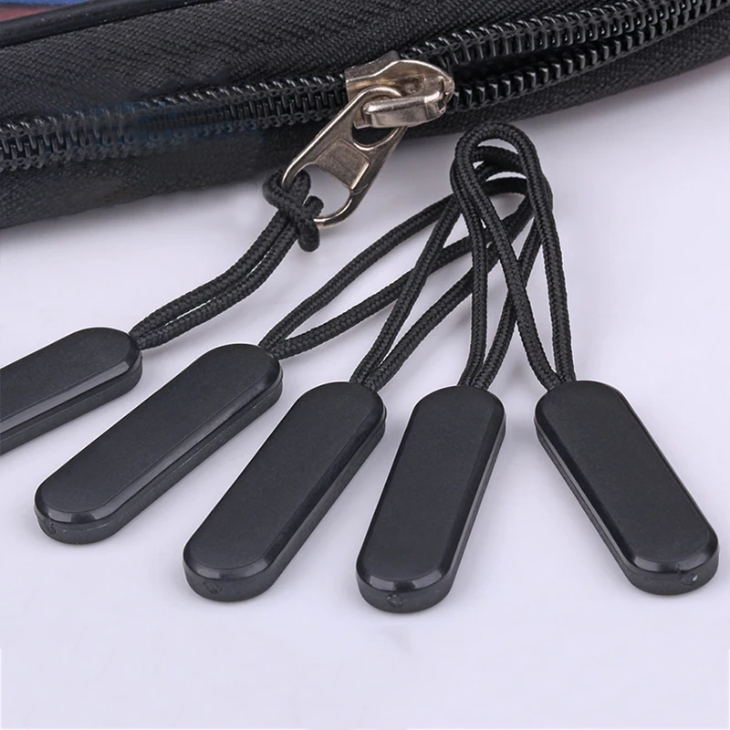 5 teile/los Zipper Pull Seil Ende Fit Reißverschlüsse Puller Zip Kopf