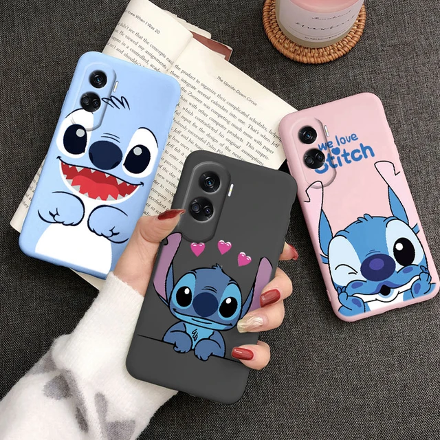 For Honor 90 Lite Case Bumper Cute Cartoon Stitch Love Silicone Soft Phone  Cover For Honor 90Lite Capa 2023 Funda Couple Funny