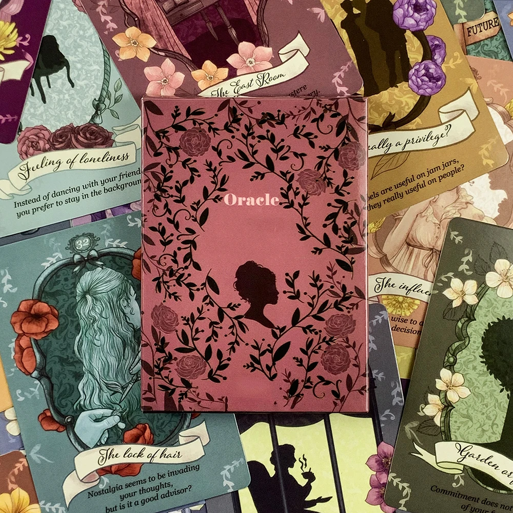새로운 오라클 카드 40장, 생생한 일러스트레이션, 오라클 덱, 독특한 신비로운 디자인, 점술 및 선물 제공 및 파티에 적합