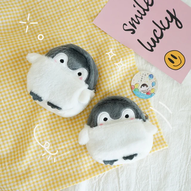 11CM Cute Penguin NEKOO Plush Purse Penguin Coin Card Wallet Pendant High Quality Plush Bag Ornaments Decor Girls Kids Gift Toy 2