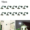 10pcs Model Railway HO Scale 1:87 Hanging Lamp Outdoor Wall Goose Neck Light LED Steel Column Model Lampposts Resistors Lamps 1