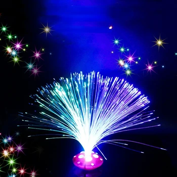 LED 광섬유 꽃 조명 다채로운 별 하늘 모양 램프, 발렌타인 데이 파티, 홈 장식, 야간 조명, 어린이 크리스마스 선물