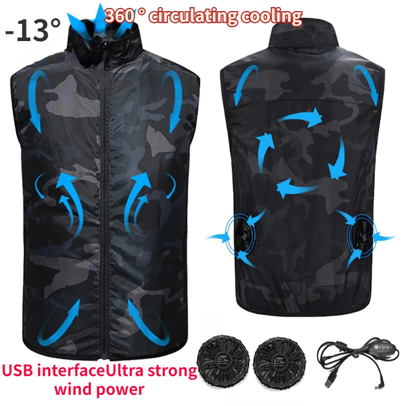 Veste rafraîchissante homme été avec ventilation USB pour travail extérieur et loisirs