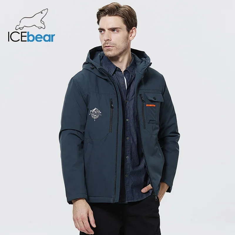 ICEbear New Casual Hooded Windproof Men's Windbreaker for Autumn MWC22782I